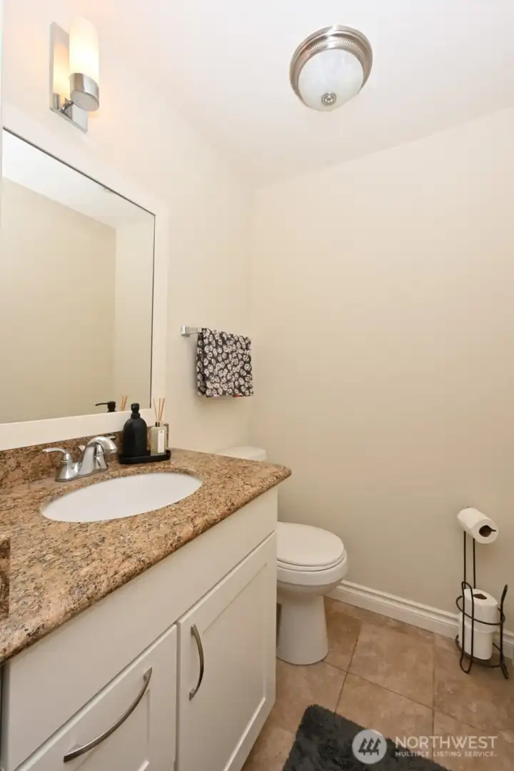 Main level half bath.