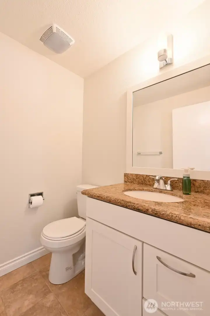 Primary half bath.