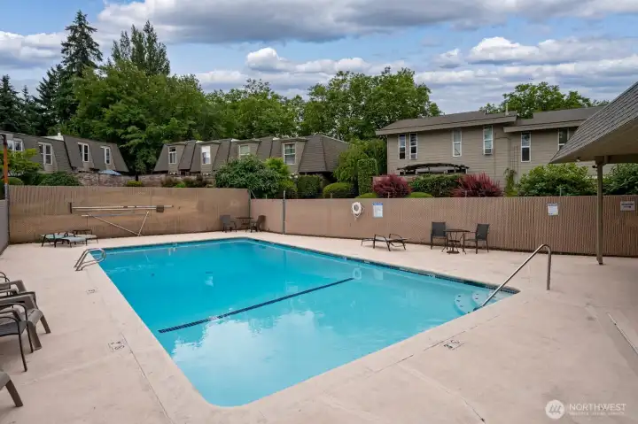 Pool and clubhouse to the right.