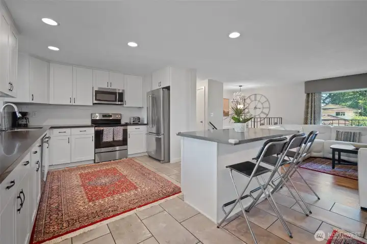 Kitchen and the Island