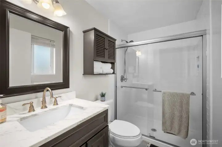 Master Bathroom with a Large Shower