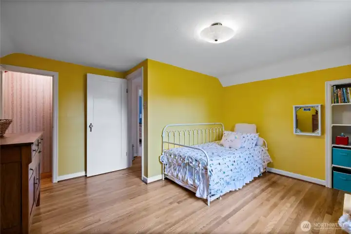 Bedroom features a secret nook - check it out!