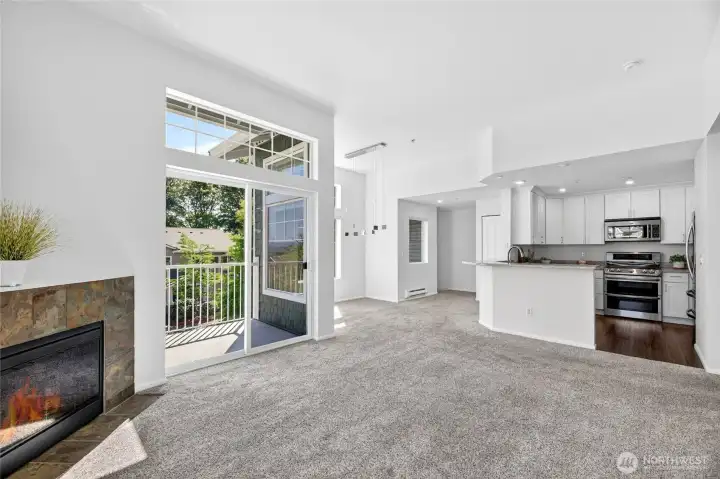 This open concept room flows beautifully.
