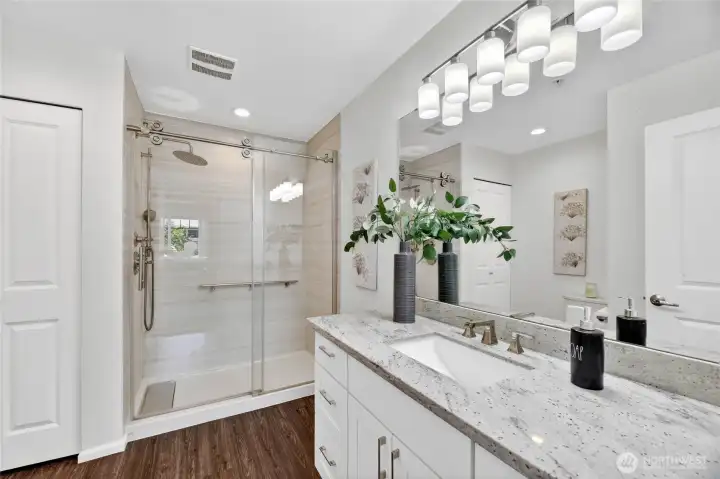 The upgraded main bedroom will impress your guests.