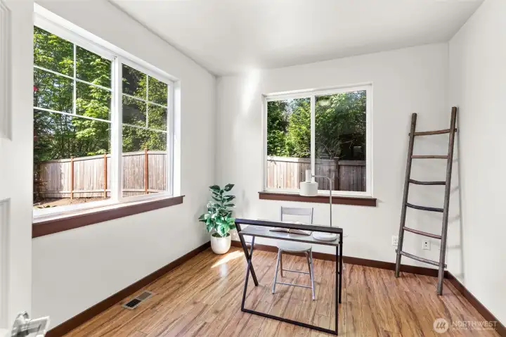 Lower floor room, used as office