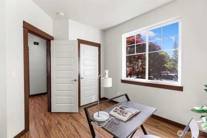 It could be a 4th bedroom, there is a closet!