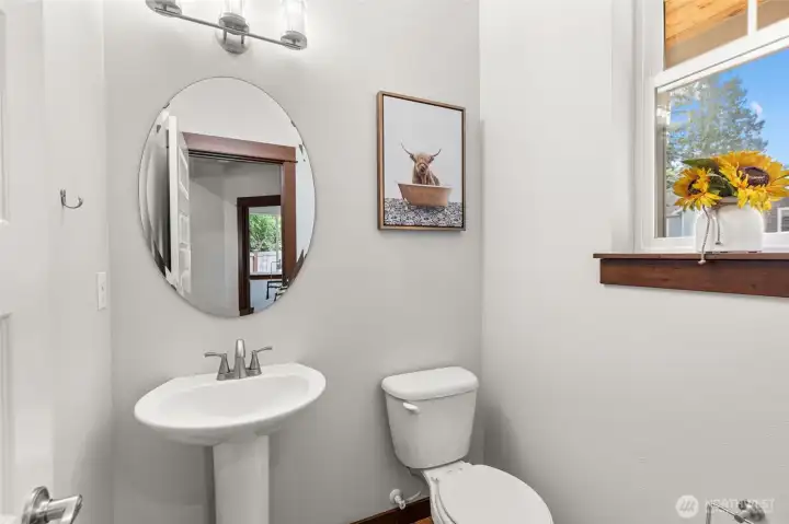 Lower level half bath