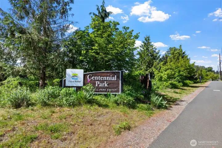 1 of 2 parks within walking distance - just down the Centennial trail