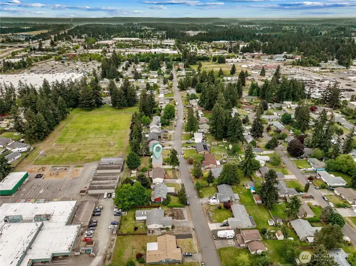 In the distance is Home Depot, Costco, Safeway and more In the distance is Home Depot, Costco, Safeway and more