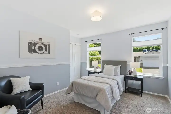 Second upstairs bedroom, generously sized!