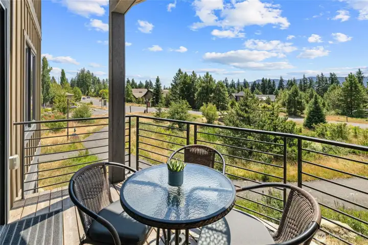 Balcony off of dining space. Beautiful territorial views.
