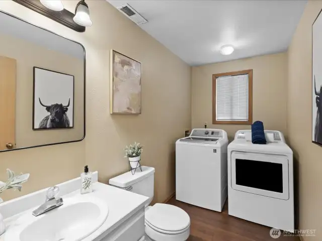 Laundry room and half bath