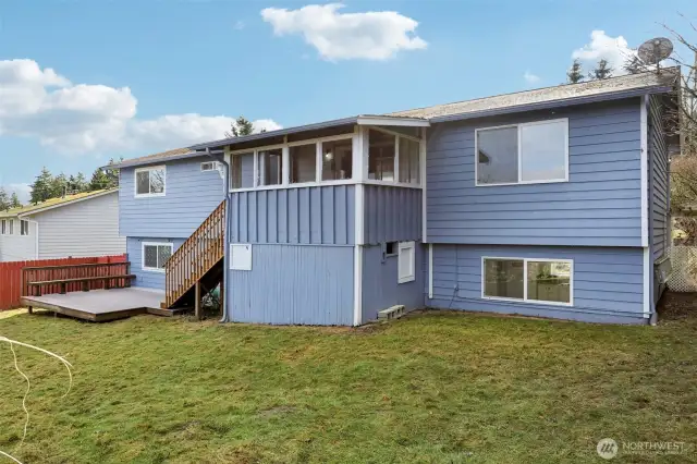 Extra storage space under the enclosed deck.