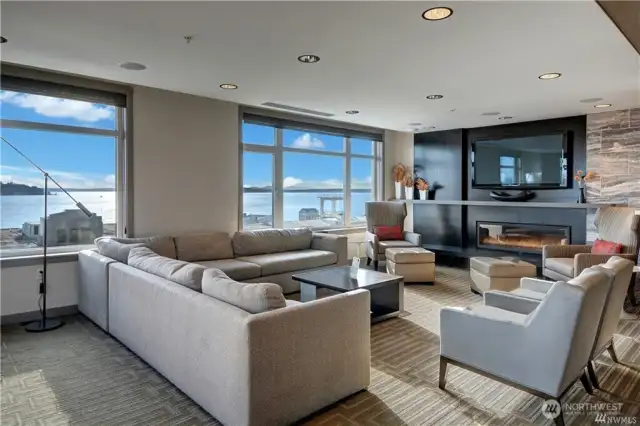 Club Room seating with big screen tv!
