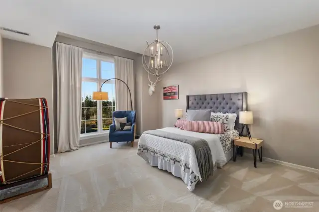 Large Secondary Bedroom Features A Juliet Balcony And En-Suite BathroomWith A HUGE Walk-In Closet.