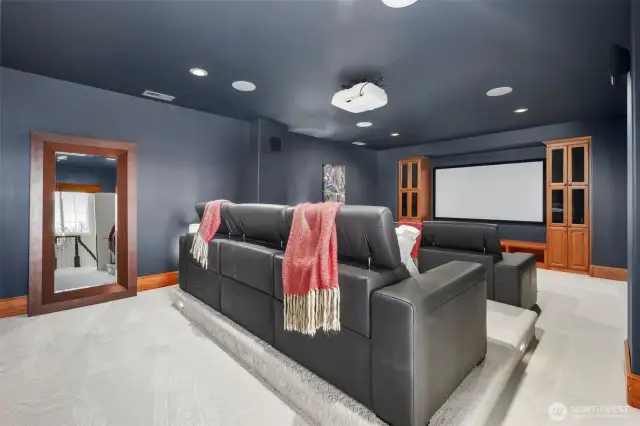 The Dedicated Media Room Is Designed For The Ultimate Entertainment Experience. Featuring Luxurious Stadium Seating, Every Seat Offers An Ideal View For Movie Nights Or Gaming Sessions. Plumbed For Wet Bar....
