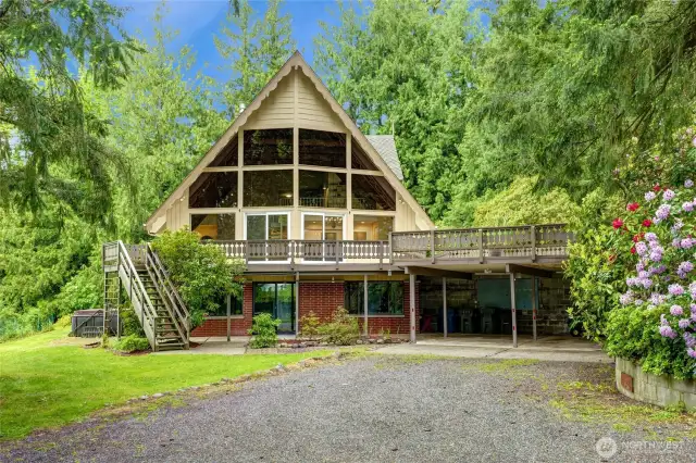 Side Elevation showing Deck and Parking Carport