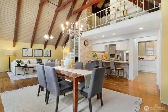 Dining area with Kitchen beyond