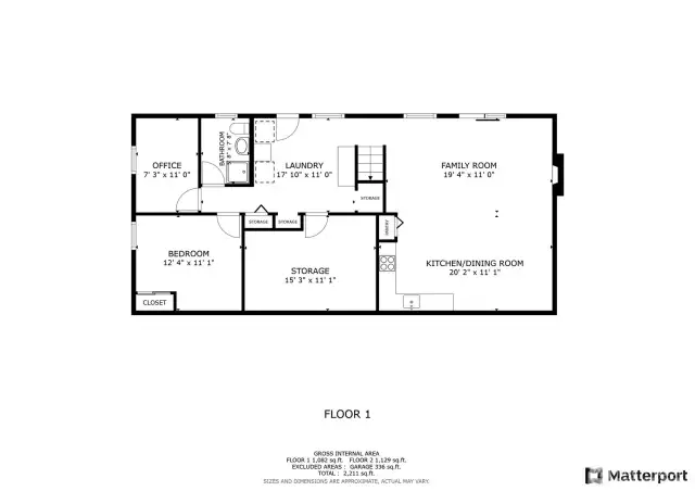 Lower level floor plan.