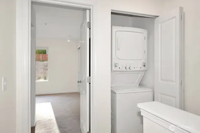 Washer & Dryer near bedrooms for convenience