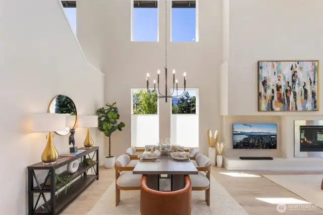 Floor to ceiling windows in your thoughtfully designed dining spaces.
