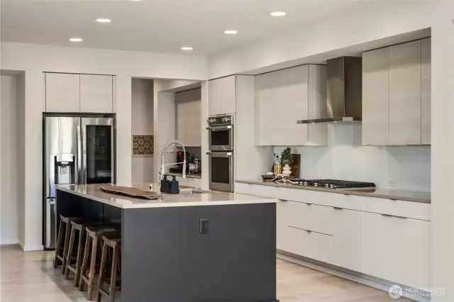 An entertainers or chef's Dream kitchen with so much extra storage and a walk in oversized butlers pantry.
