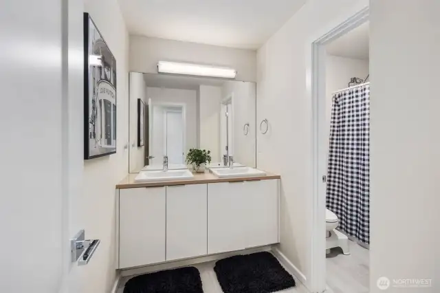 Dual vanity sinks for ease of living