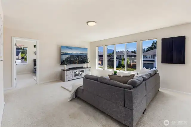 Bonus room with mountain views and lots of flexibility for use.
