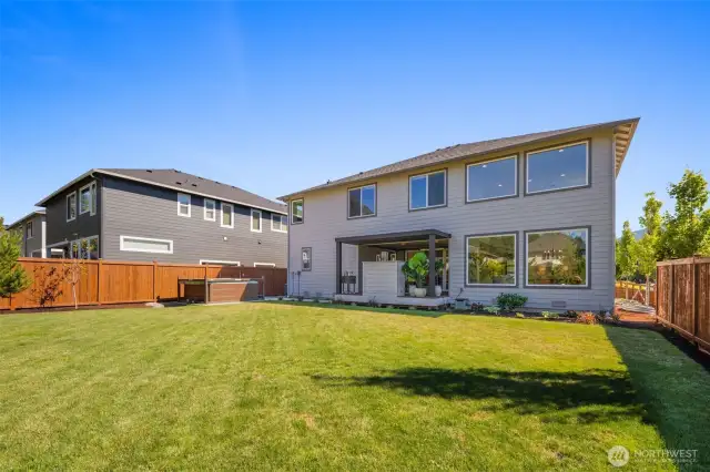 Oversized lot with private back yard fully fenced and ready for your garden additions.
