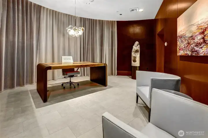 Residential lobby is accessed from the Hotel Lobby; a private and boutique experience.