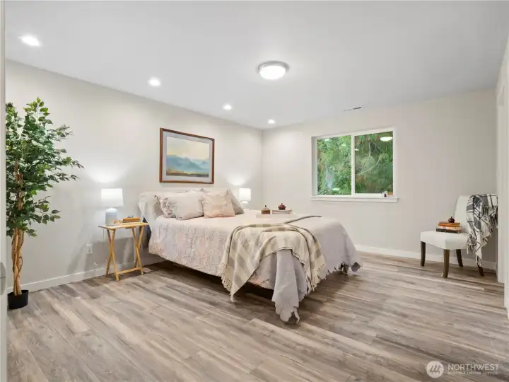 This is the larger of the two bedrooms on the top floor. It has a large walk-in closet and is directly adjacent to the Bathroom.