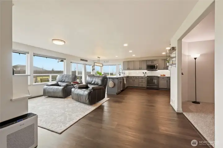 Just off this living space is the "office" or "bonus" room--