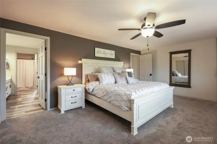 Attached primary bath seen here