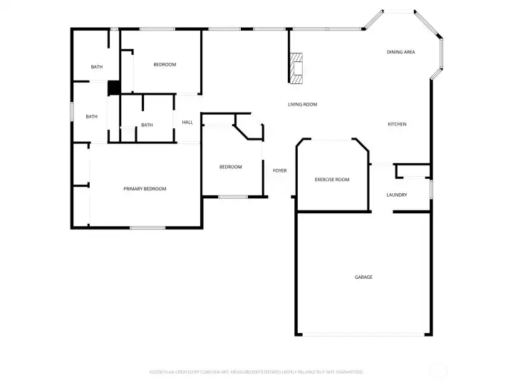 Approximate floor plan for reference.