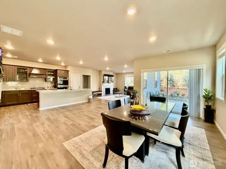 living area view from dining