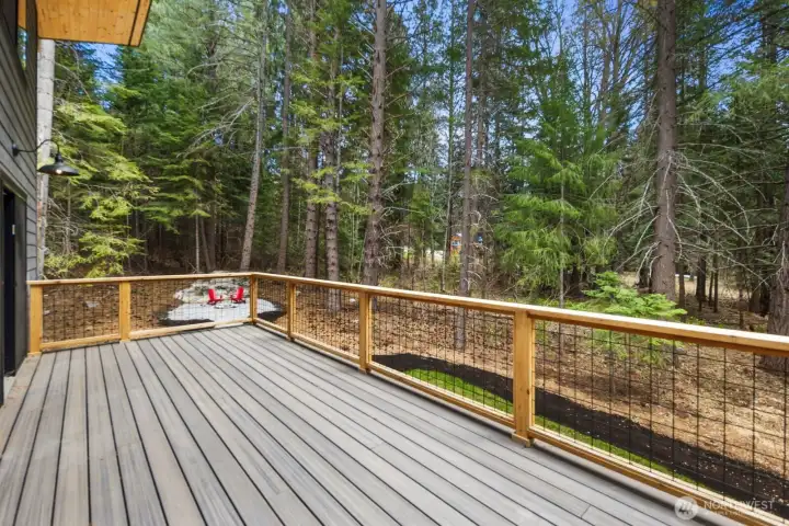 Expansive deck perfect for outdoor living and entertaining.