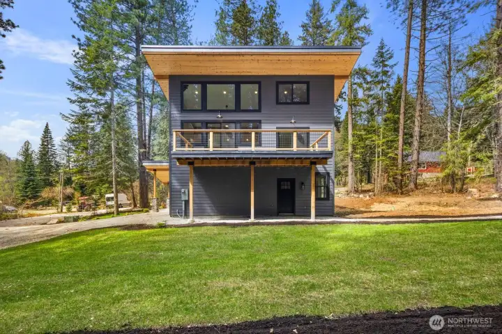 Large gorgeous backyard.