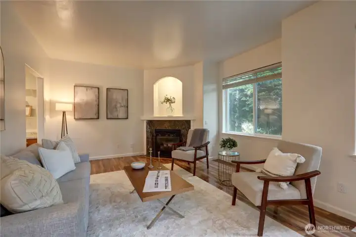 Spacious living room designed for gathering.