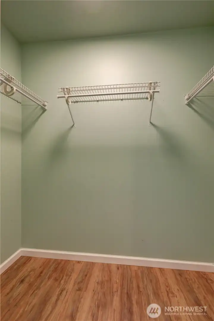 Primary walk-in closet.