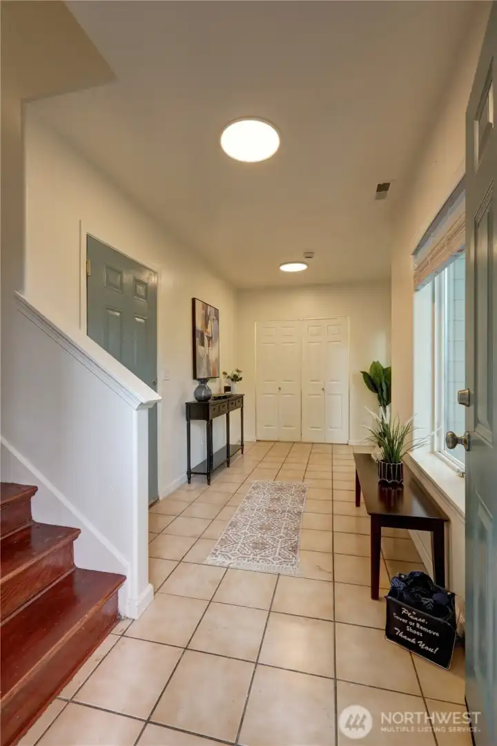 Lower level and entry to the home.