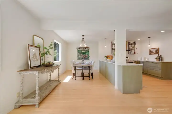 Dining and kitchen