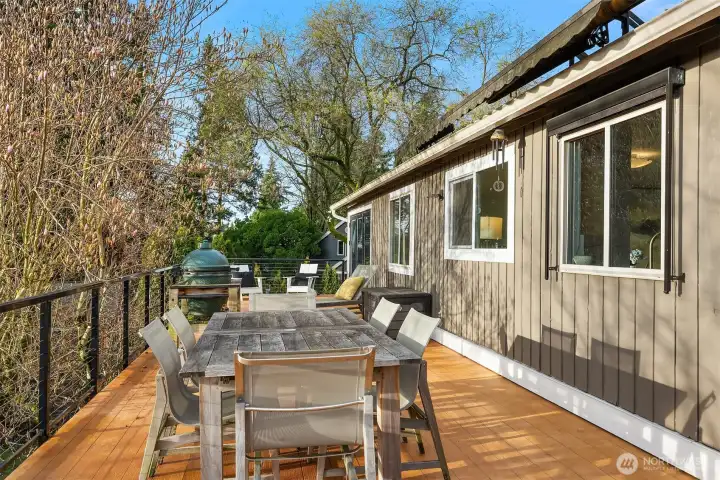 So much outdoor living to be done on this amazing deck. So much outdoor living to be done on this amazing deck.