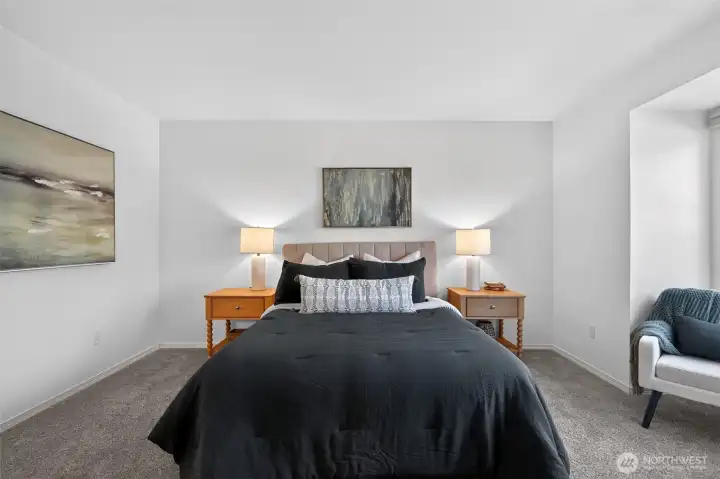 Generous primary bedroom with excellent natural light