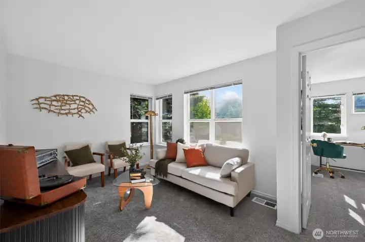 Bonus room adapts to work, hobbies, fitness, or guests