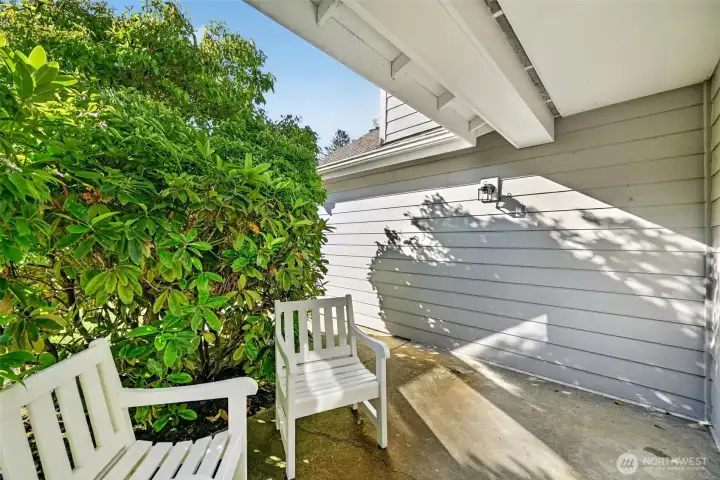 Private patio retreat for morning coffee or evening relaxation