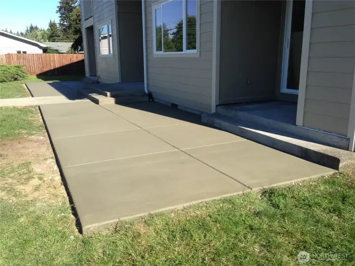 Patio out front