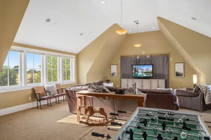 2nd floor media & entertaining space