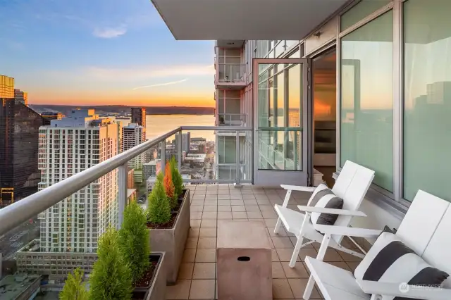 private balcony off living