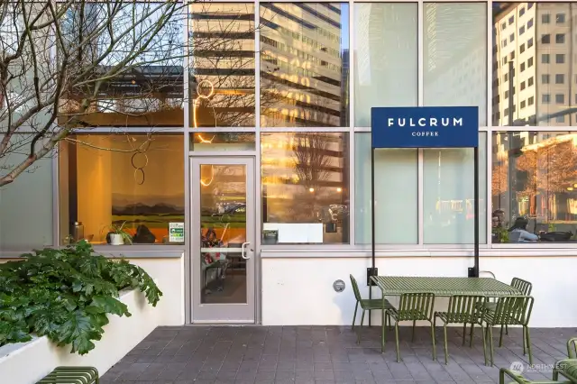 fulcrum coffee just outside south entrance