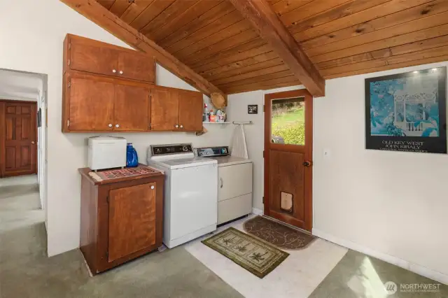Laundry Room Exits to Back Yard